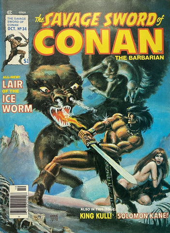 Savage Sword of Conan #34 - Marvel / Curtis Magazines - 1978