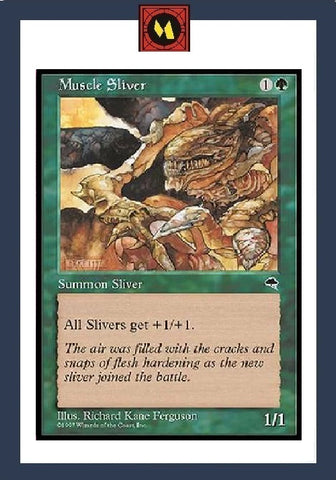 "Muscle Sliver" x4 - Magic The Gathering - Tempest - 4-Card Playset