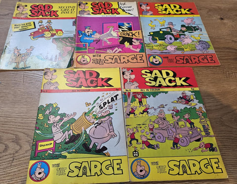 Sad Sack #2 3 4 5 6 (5x Comics RUN) - Harvey Comics - 1973