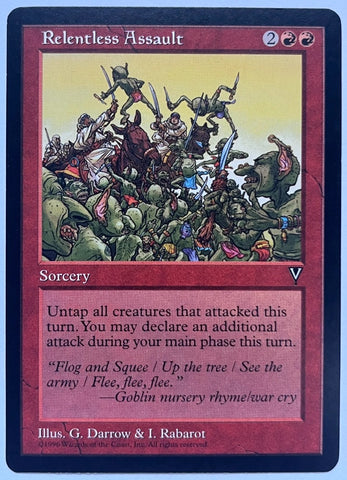 "Relentless Assault" - Magic The Gathering Card - Visions