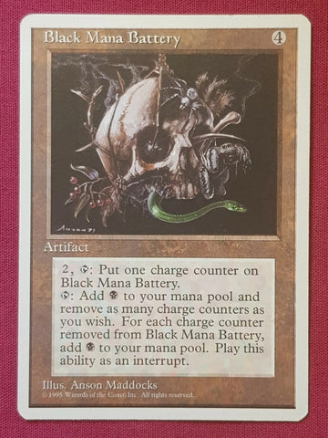 "Black Mana Battery" - Magic The Gathering Card - 4th Edition