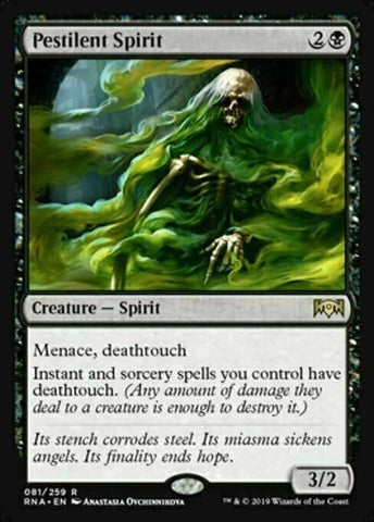"Pestilent Spirit" ]]- Magic The Gathering Card - Ravnica Allegiance
