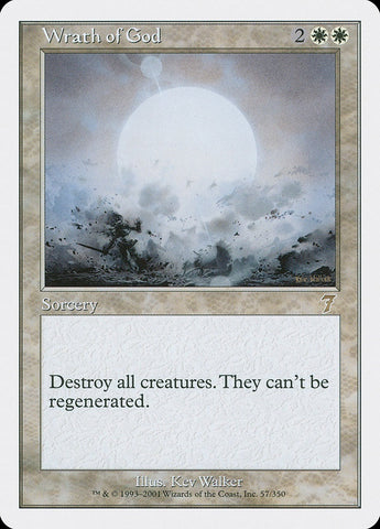 "Wrath of God" - Magic The Gathering Card - 7th Edition