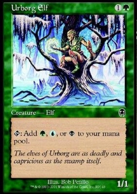 "Urborg Elf" - Magic The Gathering Card - Apocalypse