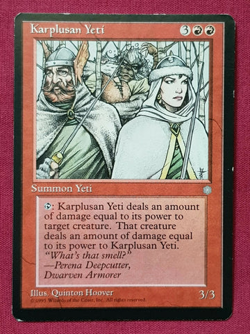 "Karplusan Yeti" - Magic The Gathering Card - Ice Age