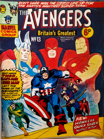 The Avengers #13 - Marvel Comics / British - 1973 - GD