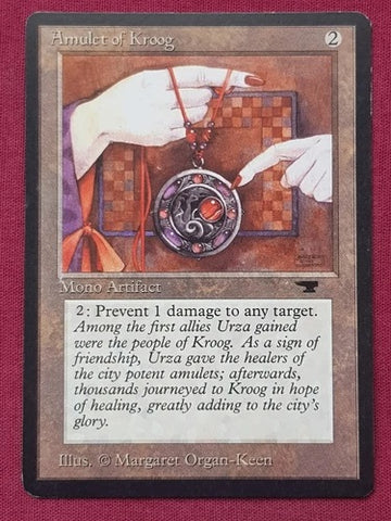 "Amulet Of Kroog" - Magic The Gathering Card - Antiquities