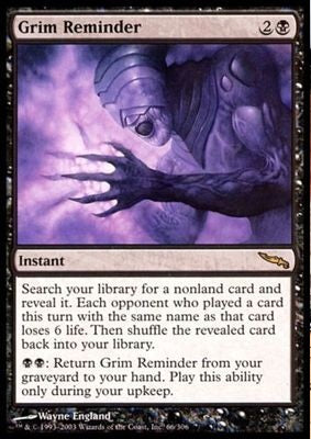 "Grim Reminder" - Magic The Gathering Card - Mirrodin