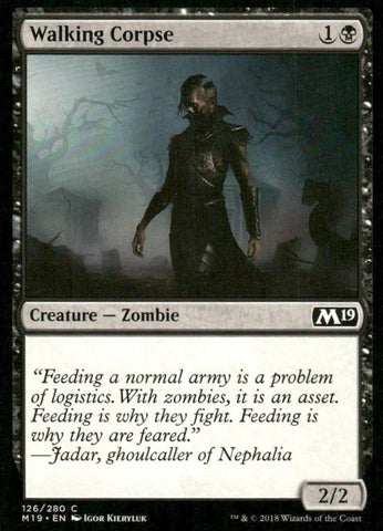"Walking Corpse" x4 - Magic The Gathering Card - M19 - 4-Card Playset