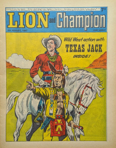 Lion & Champion x4 - British Comic - 8/7/67, 22/7/67, 29/7/67, 5/8/67
