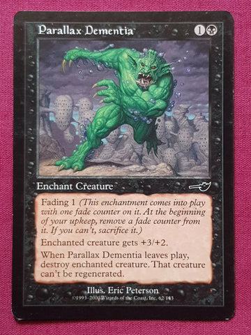 "Parallax Dementia" x4 - Magic The Gathering - Nemesis - 4-Card Playset