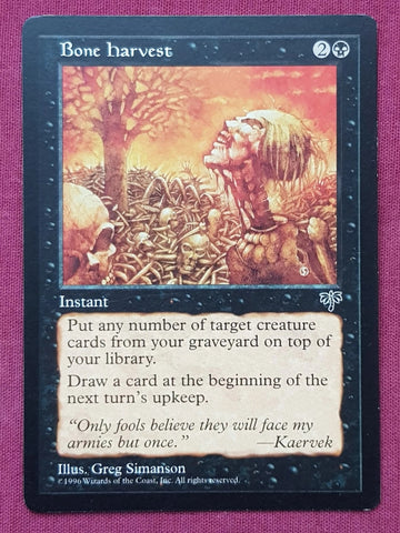"Bone Harvest" - Magic The Gathering Card - Mirage
