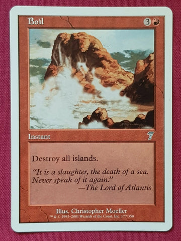 "Boil" - Magic The Gathering Card - 7th Edition