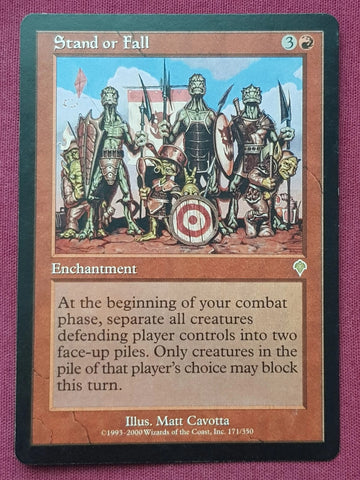 "Stand Or Fall" - Magic The Gathering Card - Invasion