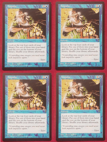 "Impulse" x4 - Magic The Gathering Card - Visions - 4-Card Playset