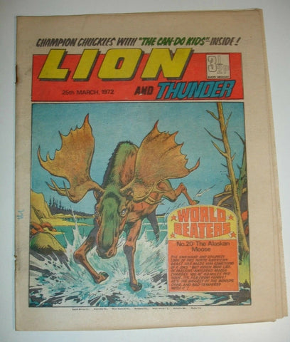 Lion & Thunder Comics 25/3/72 1/4/72 8/4/72 15/4/72 - British Comic - 1972