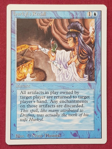 "Hurkyl's Recall" - Magic The Gathering Card  - Revised