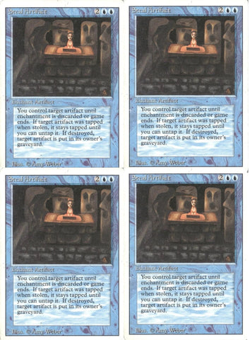 "Steal Artifact" x4 - Magic The Gathering - Revised - 4-Card Playset