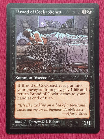 "Brood Of Cockroaches" - Magic The Gathering Card - Visions