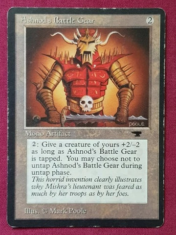"Ashnod's Battle Gear" - Magic The Gathering Card - Antiquities