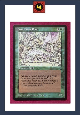 "Carnivorous Plant" - Magic The Gathering Card - The Dark