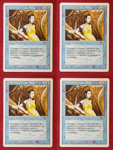 "Creature Bond" x4 - Magic The Gathering Card - Revised - 4-Card Playset