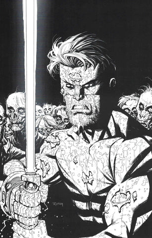 Skybound X #1 - Image Comics - 2021 - 1:25 B/W Virgin Rick Grimes Variant