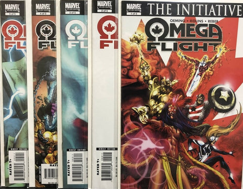 Omega Flight #1 2 3 4 5 (Full Set) - Marvel Comics - 2007
