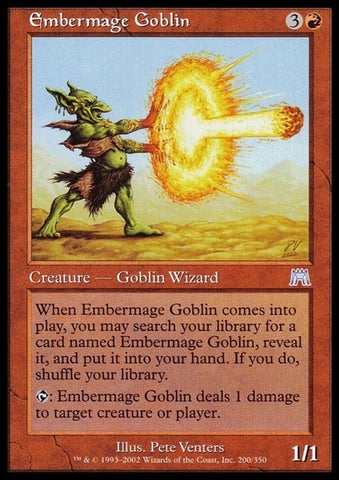 "Embermage Goblin" - Magic The Gathering Card - Onslaught