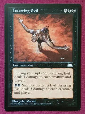 "Festering Evil" - Magic The Gathering Card - Weatherlight