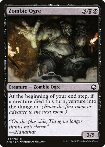 "Zombie Ogre" x4 - Magic The Gathering Card - AFR - 4-Card Playset