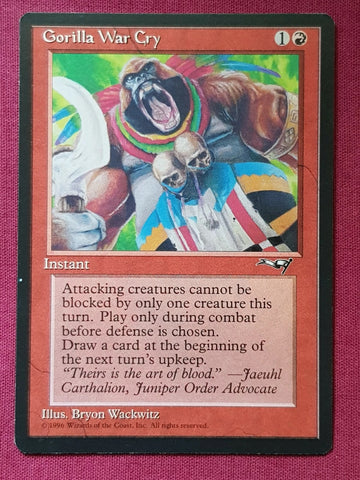 "Gorilla War Cry" x4 - Magic The Gathering Card - Alliances - 4-Card Playset