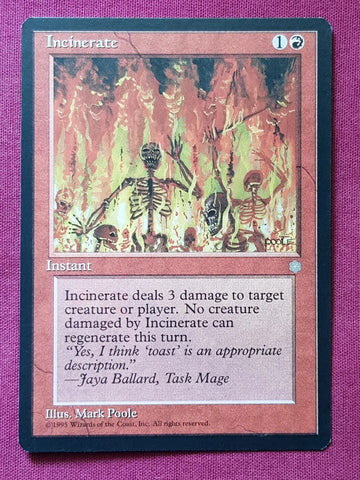 "Incinerate" x4 - Magic The Gathering Card - Ice Age - 4-Card Playset