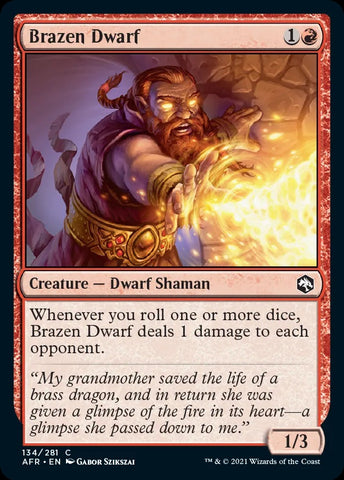 "Brazen Dwarf" x4 - Magic The Gathering Card - AFR - 4-Card Playset
