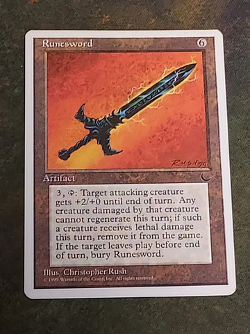 "Runesword" x4 - Magic The Gathering Card - Chronicles - 4-Card Playset
