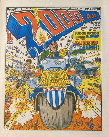 2000AD Comic - Prog #61 - 22 Apr 1978 - 1st Cursed Earth