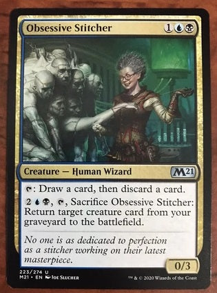 "Obsessive Stitcher" x4 - Magic The Gathering - M21 - 4-Card Playset