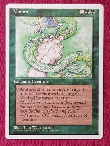 "Venom" - Magic The Gathering Card - 4th Edition