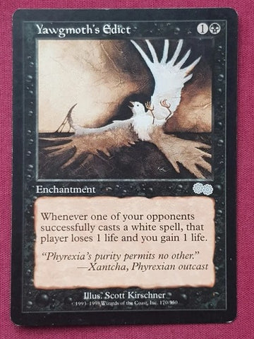 "Yawgmoth's Edict" - Magic The Gathering Card - Urza's Saga