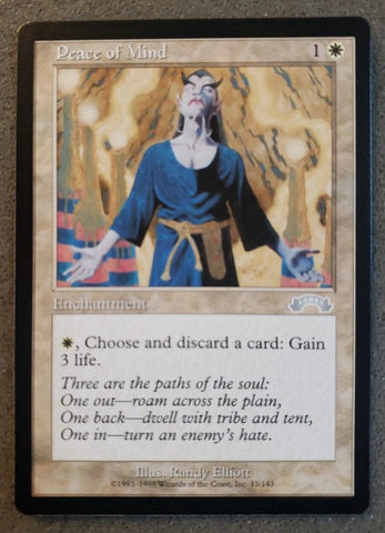 "Peace Of Mind" - Magic The Gathering Card - Exodus