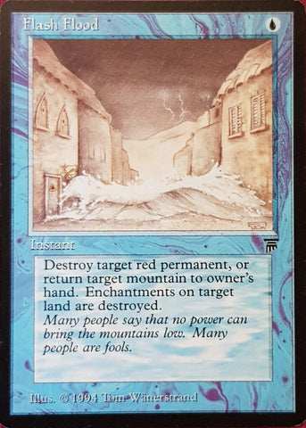 "Flash Flood"- Magic The Gathering - Legends