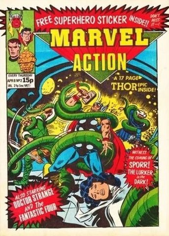 Marvel Action #2 - Marvel Comics / British - 1981 - With Free Sticker