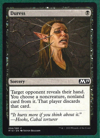 "Duress" x4 - Magic The Gathering Card - M19 - 4-Card Playset