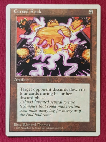 "Cursed Rack" x4 - Magic The Gathering Card - 4th Edition - 4-Card Playset