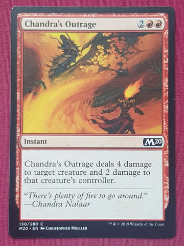 "Chandra's Outrage" x4 - Magic The Gathering Card - M20 - 4-Card Playset