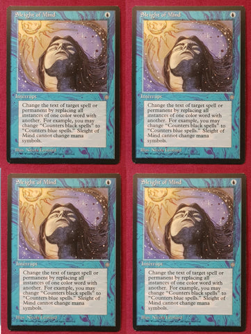 "Sleight Of Mind" x4 - Magic The Gathering - Ice Age - 4-Card Playset