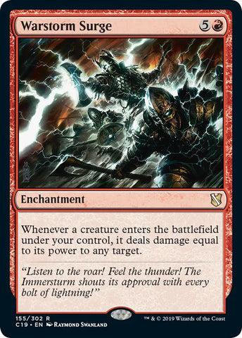 "Warstorm Surge" - Magic The Gathering Card - C19