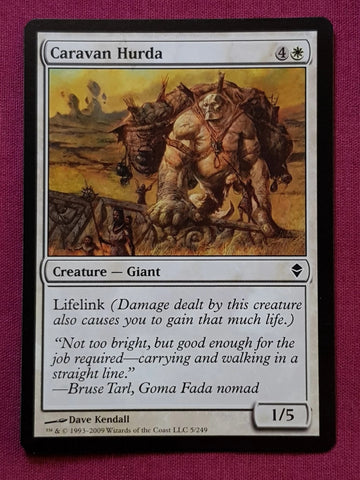 "Caravan Hurda"  - Magic The Gathering Card - Zendikar