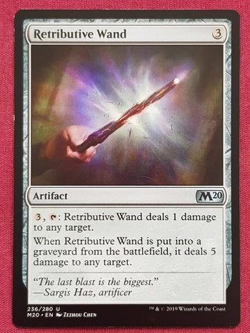 "Retributive Wand" - Magic The Gathering Card - M20
