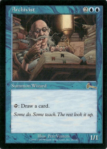 "Archivist" - Magic The Gathering Card - Urza's Legacy